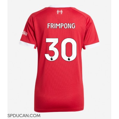 Zenski Nogometni Dres Liverpool Jeremie Frimpong #30 Domaci 2025-26 Kratak Rukav Zenski Nogometni Dres Liverpool Jeremie Frimpong #30 Domaci 2025-26 Kratak Rukav